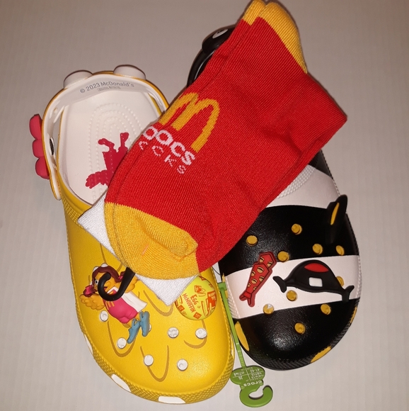 (New) Adult McDonald's Crocs Socks - Picture 3 of 5